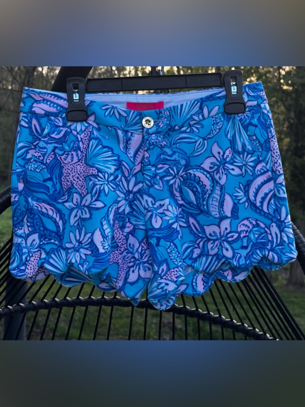 Lilly Pulitzer New Buttercup Knit Shorts Amalfi Blue Size 4